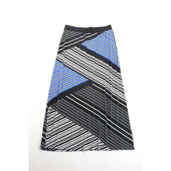 Chicos stripe patterned stripe patchwork comfy cozycore maxi skirt womens medium - Picture 1 of 8
